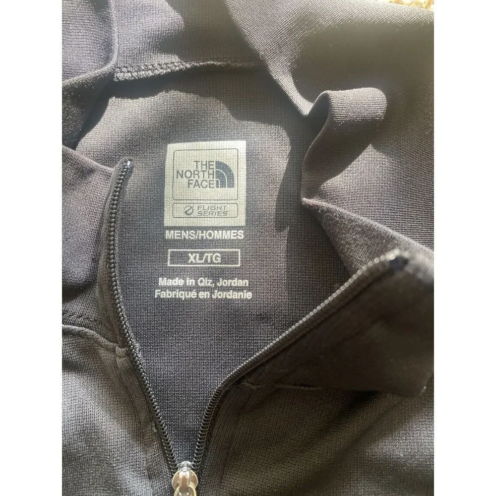 NORTH FACE Vapor Wick Shirt Men's XL Black Red‎ 1/4 Zip Long Sleeve
